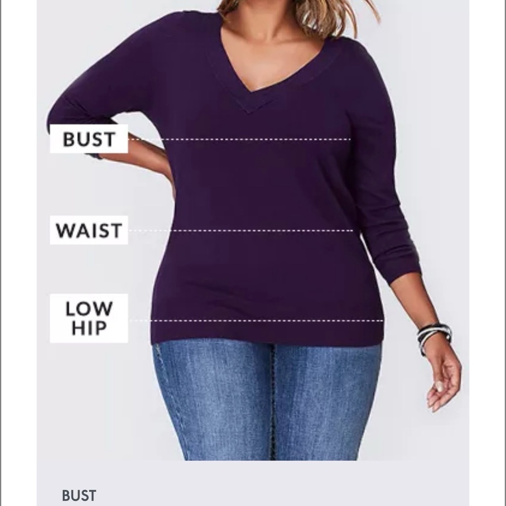Striped Navy and Periwinkle Knit Sweater - Women's 22/24 - Picture 7 of 8